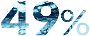 +49% less water consumption